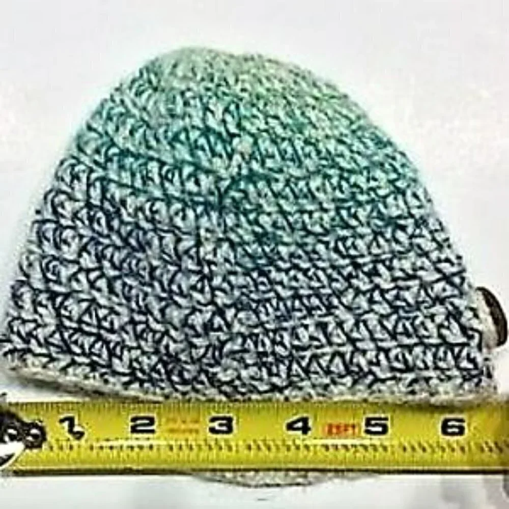 Lot of 3 Handmade Knit & Crochet Baby Beanie Hats – Unisex